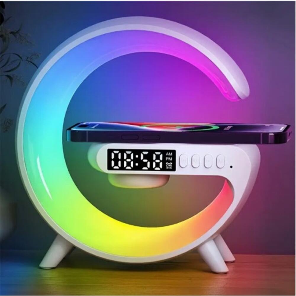 NEW Kou-Zone RGB Smart Light Sound Machine Alarm Clock 15W Wireless Charging